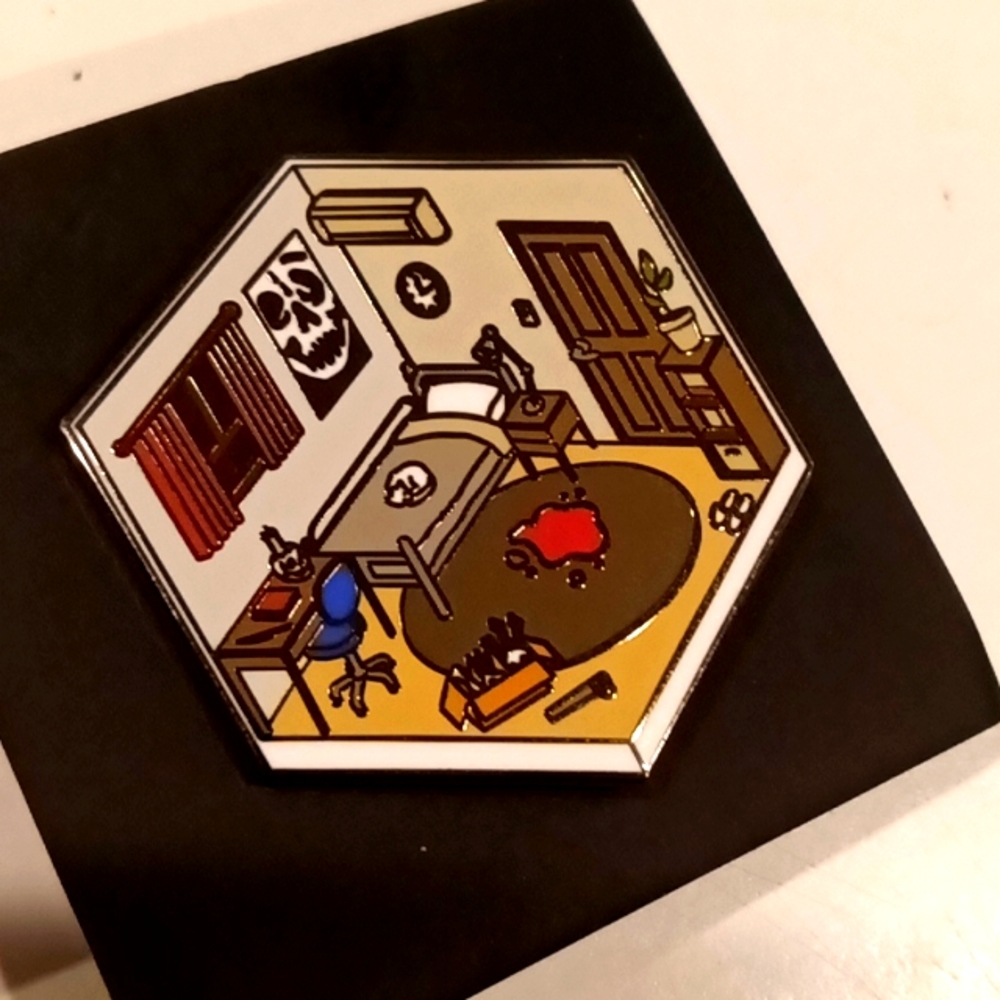 Horror room enamel pin!